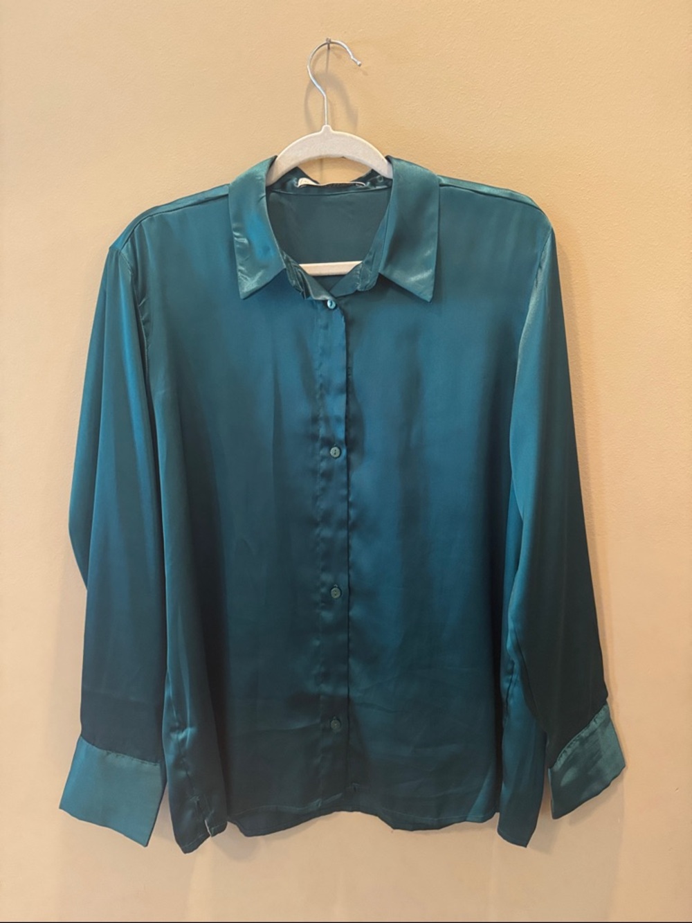 EUC Abercrombie Satin Button-Up - Large